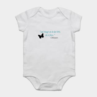 Shakespeare Quote - teal Baby Bodysuit